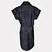 Black denim nightgown-tied waist dress